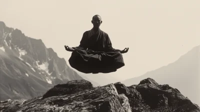 Levitating Monk in the Himalayas