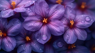 Purple Saffron Flowers