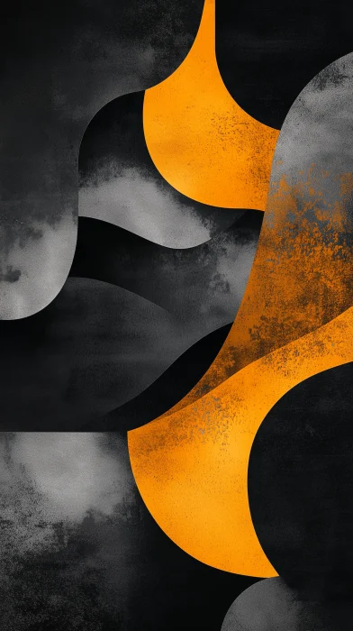 Abstract Black and Amber Design