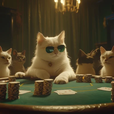 Poker Face Cat