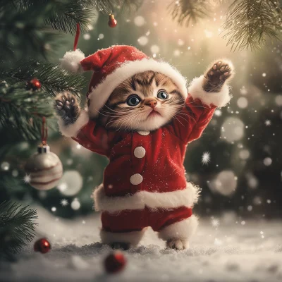 Kitten Christmas Dance