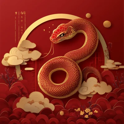 Chinese Snake Illustration