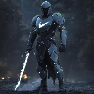 Medieval Warrior in Nike Style