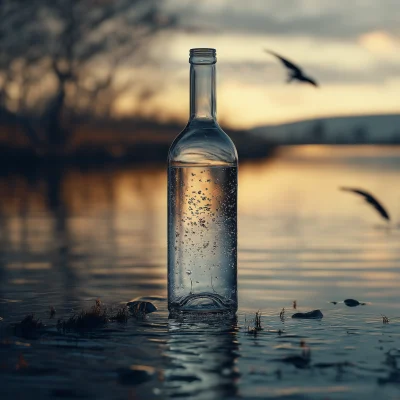 Elegant Bottle in a Room