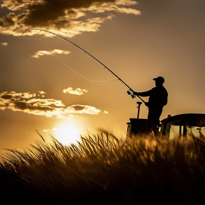 Silhouette of a Farmer