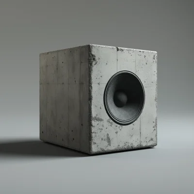 Concrete Speaker Sculpture