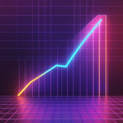 Neon Line Graph