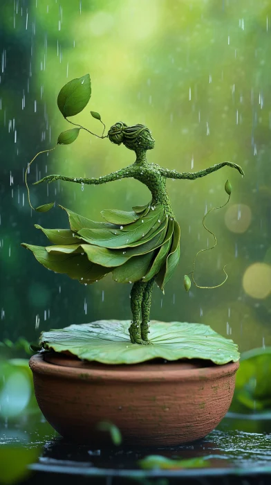 Whimsical Leaf Dancer