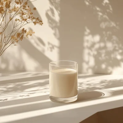 Coconut Milk in a Glass