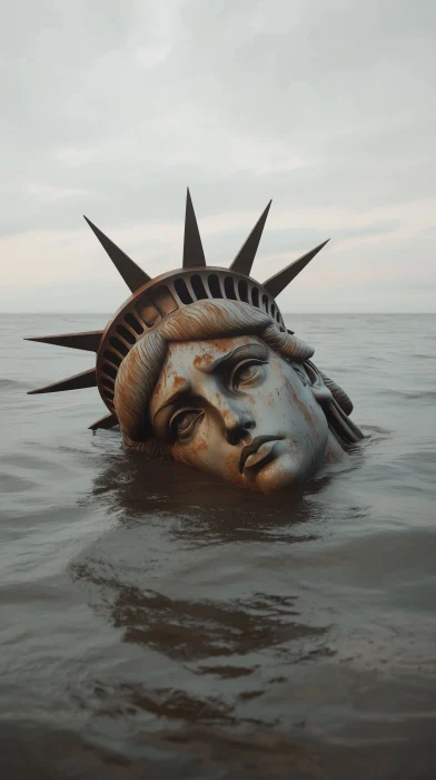 Decaying Statue of Liberty