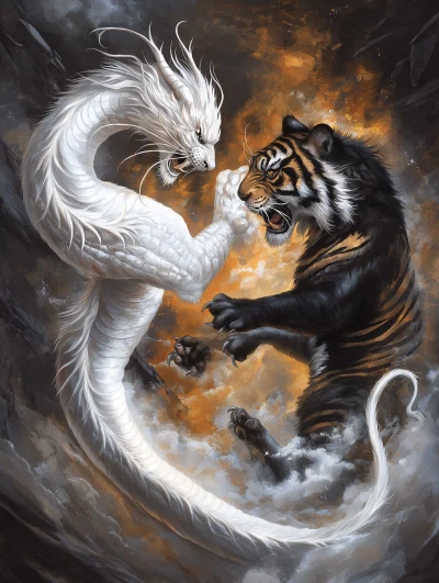 Epic Dragon and Tiger Standoff