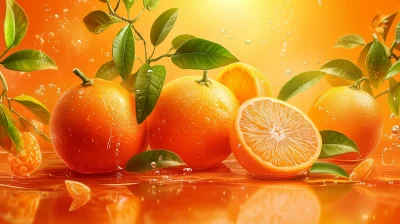 Surreal Oranges Poster