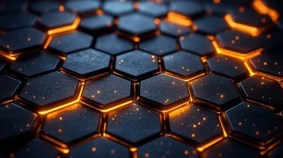 Modern Dark Hexagonal Background