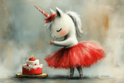 Cute Ballerina Unicorn