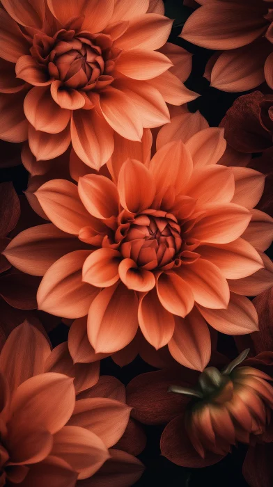 Orange Dahlia Flowers