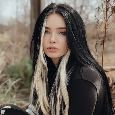 Girl Sitting on a Bank