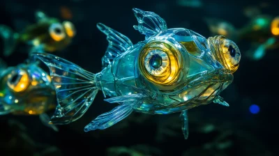 Glowing Fish in the Deep Sea