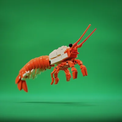 Lego Shrimp Swimming