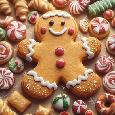 Smiling Gingerbread Man