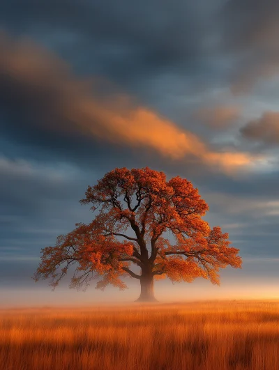 Autumn Misty Landscape