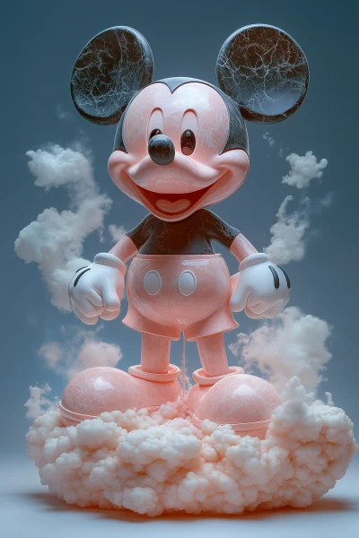 Mickey Mouse Marble Sculpture