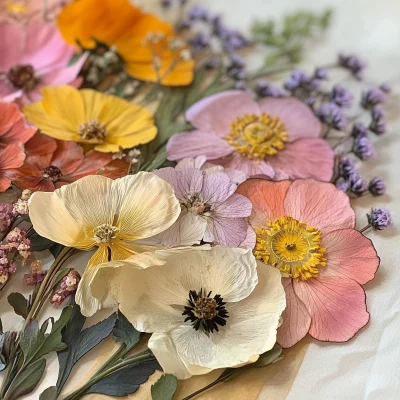 Vintage Pressed Flowers