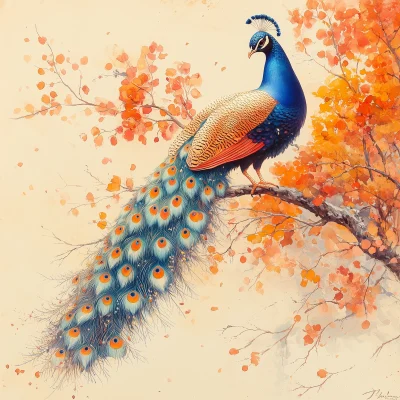 Vibrant Indian Peacock