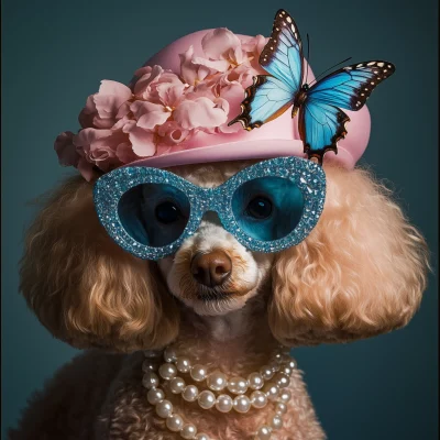 Stylish Poodle Portrait