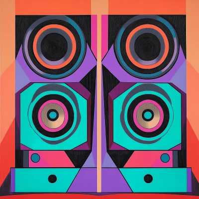 Abstract Bass Speaker Artwork