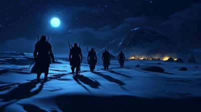 Ancient Hunters at Night