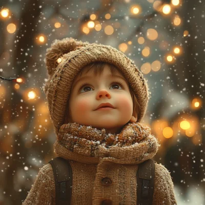 Young Boy in Warm Clothing