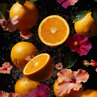 Oranges and Hibiscus