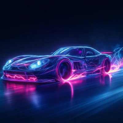 Dynamic Sports Car in Motion