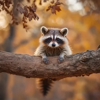 Raccoon on a Branch