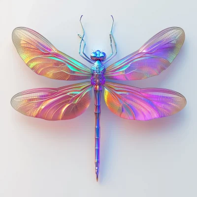 Colorful Dragonfly Glass Art