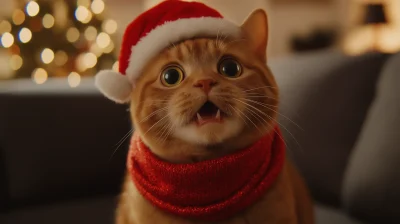 Cat with Festive Accessory