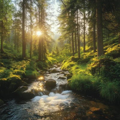 Serene Forest Stream