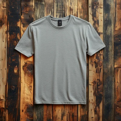 Top View of Gray T-Shirt