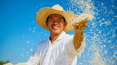 Smiling Farmer at Harvest