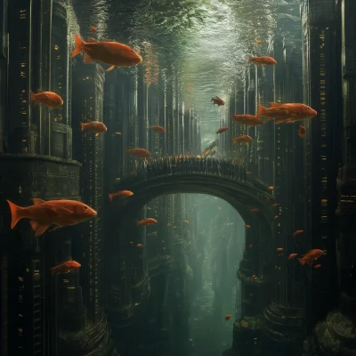 Underwater Cyberpunk City