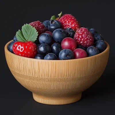 Bamboo Bowl of Berries