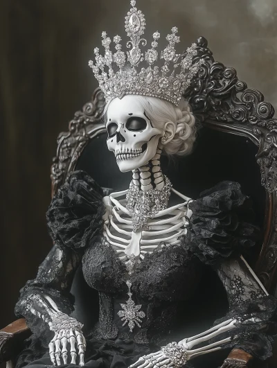 Skeleton Queen with Diamond Crown