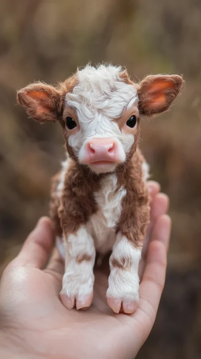 Baby Cow on Hand