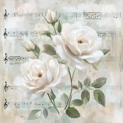 Vintage Music and Roses