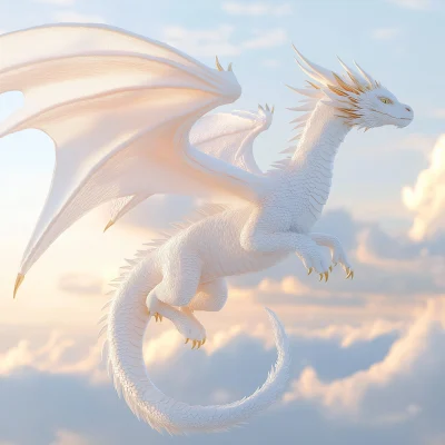 Majestic Dragon in Flight