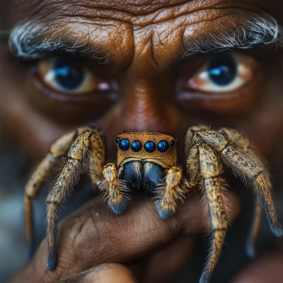 Woman with Spider