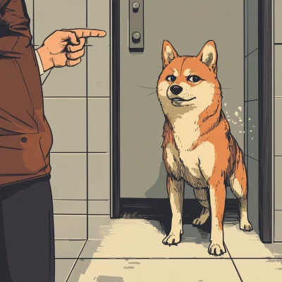 Shiba Dog Standoff