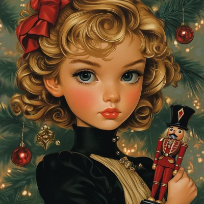 Victorian Christmas Girl