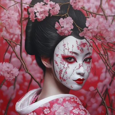 Geisha in Hany Mask