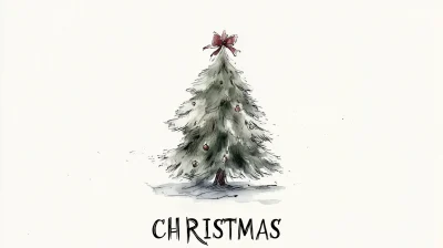 Minimalist Christmas Tree Sketch